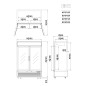 Armario Refrigerador Ventilado Capacidad 1300L con 2 Puertas De Cristal- 0°/ +8°C Armario Refrigerador Ventilado Capacidad 1300L con 2 Puertas De Cristal- 0°/ +8°C