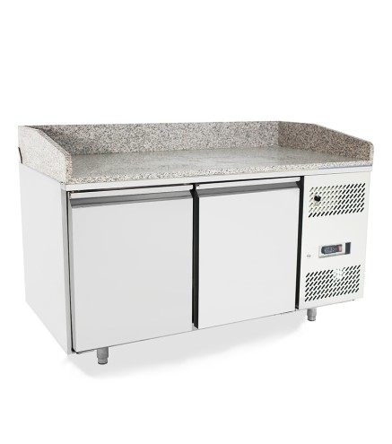 Mesa Refrigerada Para Preparación De Pizza - Ventilada - con 2 Puertas Capacidad 280L -2°/+8°C 1510X800X850+100MM