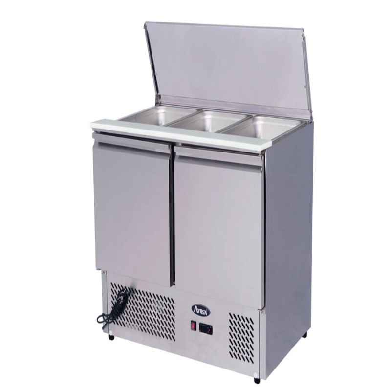 Mesa Refrigeración Y Ensaladera Abatible (3XGN1/1) - 2 Puertas - Capacidad 300L 2°/+8°C 1045X700X918MM Mesa Refrigeración Y Ensaladera Abatible (3XGN1/1) - 2 Puertas - Capacidad 300L 2°/+8°C 1045X700X918MM