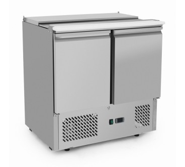 Saladette Corredera Profesional 90cm 2 Puertas 2xGN1/1 + 3xGN1/6