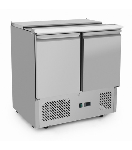Saladette Corredera Profesional 90cm 2 Puertas 2xGN1/1 + 3xGN1/6