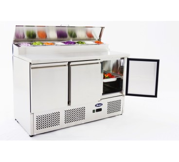 Saladette y mesa refrigerada 3 Puertas 380L 136.5x70x107cm