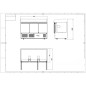 Mesa Refrigeración Y Ensaladera Con Tres Caras En Mármol - 3 Puertas Capacidad 380L 2°/+8°C 1365X700X910MM Mesa Refrigeración Y Ensaladera Con Tres Caras En Mármol - 3 Puertas Capacidad 380L 2°/+8°C 1365X700X910MM