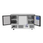 Mesa Refrigeración Y Ensaladera Con 3 Puertas Capacidad 380L 2°/+8°C 1365X700X910MM Mesa Refrigeración Y Ensaladera Con 3 Puertas Capacidad 380L 2°/+8°C 1365X700X910MM