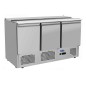 Mesa Refrigeración Y Ensaladera Corredera 4xGN1/1 - 3 Puertas Capacidad 380L 2°/+8°C 1365X700X918MM Mesa Refrigeración Y Ensaladera Corredera 4xGN1/1 - 3 Puertas Capacidad 380L 2°/+8°C 1365X700X918MM