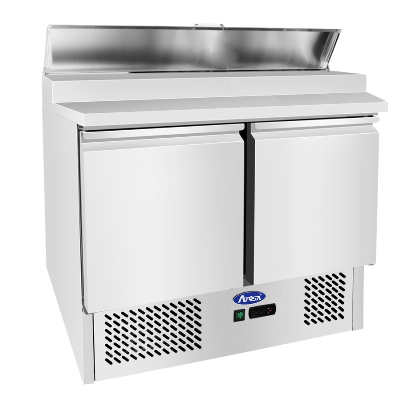 Mesa Refrigeración Y Ensaladera Abatible 5xGN1/6 - 2 Puertas de Mármol Capacidad 300L 2°/+8°C 900X700X1060MM Mesa Refrigeración Y Ensaladera Abatible 5xGN1/6 - 2 Puertas de Mármol Capacidad 300L 2°/+8°C 900X700X1060MM