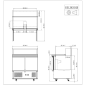 Mesa Fría De Ingredientes Mármol 2 Puertas 300L 310W -2 ℃ ~ 8 ℃ R290 Mesa Fría De Ingredientes Mármol 2 Puertas 300L 310W -2 ℃ ~ 8 ℃ R290
