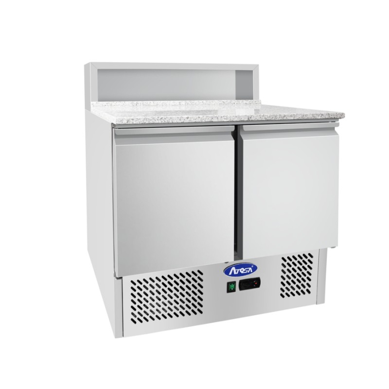 Mesa Refrigeración Y Ensaladera 5xGN1/6 - 2 Puertas de Mármol Capacidad 300L 2°/+8°C 900X700X1112MM Mesa Refrigeración Y Ensaladera 5xGN1/6 - 2 Puertas de Mármol Capacidad 300L 2°/+8°C 900X700X1112MM
