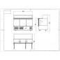 Mesa Refrigeración Y Ensaladera de Mármol 7xGN1/3 - Con 3 Puertas Capacidad 380L 2°/+8°C 1365X700X1140MM Mesa Refrigeración Y Ensaladera de Mármol 7xGN1/3 - Con 3 Puertas Capacidad 380L 2°/+8°C 1365X700X1140MM