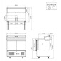 Mesa Fría De Ingredientes Con 2 Puertas 300L 310W -2 ℃ ~ 8 ℃ R290 Mesa Fría De Ingredientes Con 2 Puertas 300L 310W -2 ℃ ~ 8 ℃ R290