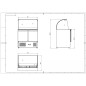 Mesa Refrigeración Y Ensaladera Repisa de Cristal Redondo Con 2 Puertas Capacidad 300L 2°/+8°C 900X700X160MM Mesa Refrigeración Y Ensaladera Repisa de Cristal Redondo Con 2 Puertas Capacidad 300L 2°/+8°C 900X700X160MM