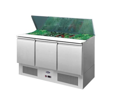 Mesa Fría De Ingredientes Con 3 Puertas 380L 310W -2 ℃ ~ 8 ℃
