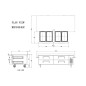 Mesa Baja Refrigerada Ventilada 4 Cajones - Capacidad 340L 2°/+8°C 1930X815X514MM Mesa Baja Refrigerada Ventilada 4 Cajones - Capacidad 340L 2°/+8°C 1930X815X514MM