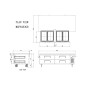 Mesa Baja Refrigerada Ventilada 4 Cajones - Capacidad 340L 2°/+8°C 1840X815X514MM Mesa Baja Refrigerada Ventilada 4 Cajones - Capacidad 340L 2°/+8°C 1840X815X514MM