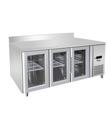 Mesa Refrigerada 1.79m 3 Puertas Cristal 420L