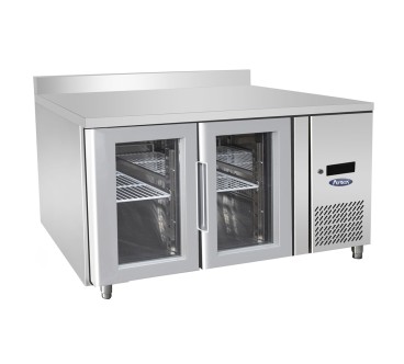 Mesa Refrigerada 1.36m 2 Puertas Cristal 280L