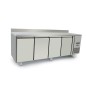 Mesa Congelador Acero Inox Ventilado Con 4 Puertas con Tope - Capacidad 560L -22°/-18°C 2230X700X850+100MM Mesa Congelador Acero Inox Ventilado Con 4 Puertas con Tope - Capacidad 560L -22°/-18°C 2230X700X850+100MM
