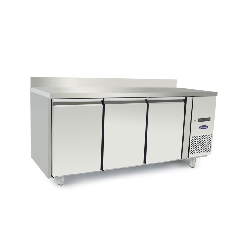 Mesa Congelador Acero Inox Con 4 Puertas con Tope - Capacidad 560L -22°/-18°C 2230X700X850+100MM Mesa Congelador Acero Inox Con 4 Puertas con Tope - Capacidad 560L -22°/-18°C 2230X700X850+100MM
