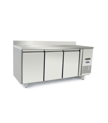 Mesa Congelador Acero Inox Con 4 Puertas con Tope - Capacidad  560L -22°/-18°C 2230X700X850+100MM