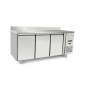 Mesa Congelador Acero Inox Con 4 Puertas con Tope - Capacidad 560L -22°/-18°C 2230X700X850+100MM Mesa Congelador Acero Inox Con 4 Puertas con Tope - Capacidad 560L -22°/-18°C 2230X700X850+100MM