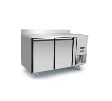Mesa Congelador Acero Inox Ventilado Con 2 Puertas con Tope - Capacidad  280L -22°/-18°C 1136X700X850+100MM