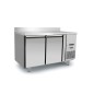 Mesa Congelador Acero Inox Ventilado Con 2 Puertas con Tope - Capacidad 280L -22°/-18°C 1136X700X850+100MM Mesa Congelador Acero Inox Ventilado Con 2 Puertas con Tope - Capacidad 280L -22°/-18°C 1136X700X850+100MM