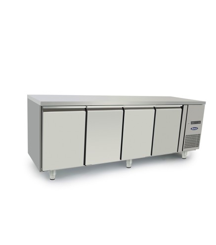 Mesa Refrigerada Acero Inox Ventilada Con 4 Puertas - Capacidad  560L -2°/+8°C 2230X700X850MM