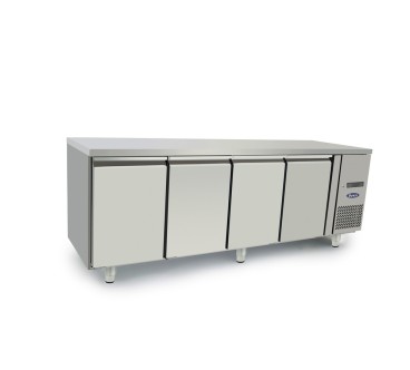 Mesa Refrigerada Acero Inox  Ventilada Con 4 Puertas - Capacidad  480L -2°/+8°C 2235X600X850MM