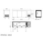 Mesa Refrigerada Acero Inox Con Tope Ventilada Con 3 Puertas - Capacidad  360L -2°/+8°C 1795X600X850MM