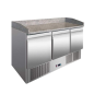 Mesa Fría Para Pizza Con 3 Puertas 380L 300W -2 ℃ ~ 8 ℃ Mesa Fría Para Pizza Con 3 Puertas 380L 300W -2 ℃ ~ 8 ℃
