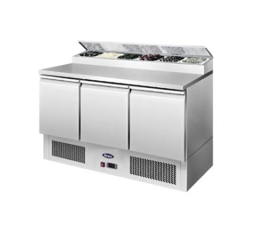Mesa Fría De Ingredientes Con 3 Puertas 380L 310W -2 ℃ ~ 8 ℃