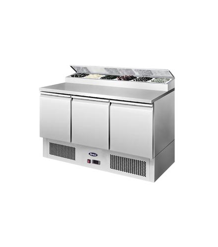 Mesa Fría De Ingredientes Con 3 Puertas 380L 310W -2 ℃ ~ 8 ℃