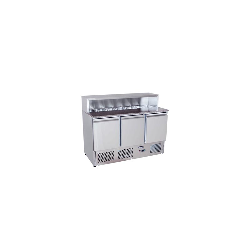 Mesa Fría De Ingredientes De Mármol Con 3 Puertas 380L 310W -2 ℃ ~ 8 ℃ R290 Mesa Fría De Ingredientes De Mármol Con 3 Puertas 380L 310W -2 ℃ ~ 8 ℃ R290