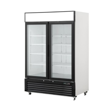 Vitrina Refrigerada Vertical De Doble Puerta Ventilada 0℃~8℃, 1400X800X2062Mm