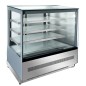 Mostrador De Pasteles Inox - Vitrina Refrigerada Cristales Frontales Rectos- Ventilada 2°/+8°C 1500X750X1400MM Mostrador De Pasteles Inox - Vitrina Refrigerada Cristales Frontales Rectos- Ventilada 2°/+8°C 1500X750X1400MM