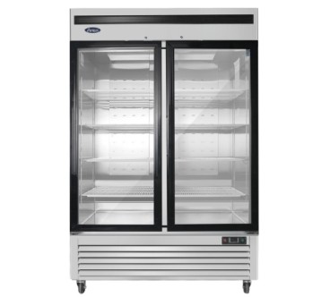 Vitrina Refrigerada Vertical Con Doble Puerta Ventilada 1335L 0℃~8℃, 1382X800X2135Mm