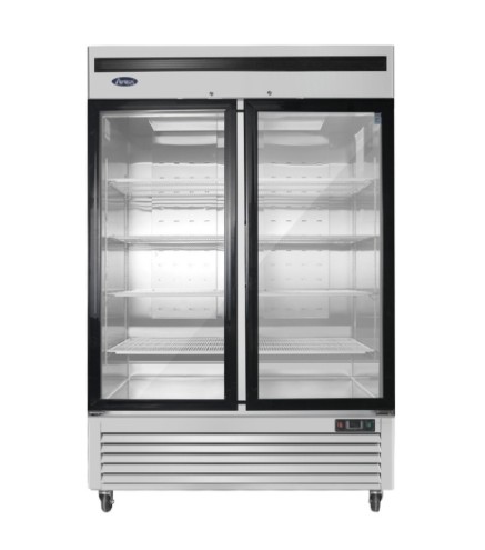 Vitrina Refrigerada Vertical Con Doble Puerta Ventilada 1335L 0℃~8℃, 1382X800X2135Mm
