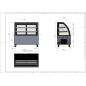 Vitrina Pasteles Negra Refrigerada Cristales Curvos 90x66x120CM Vitrina Pasteles Negra Refrigerada Cristales Curvos 90x66x120CM