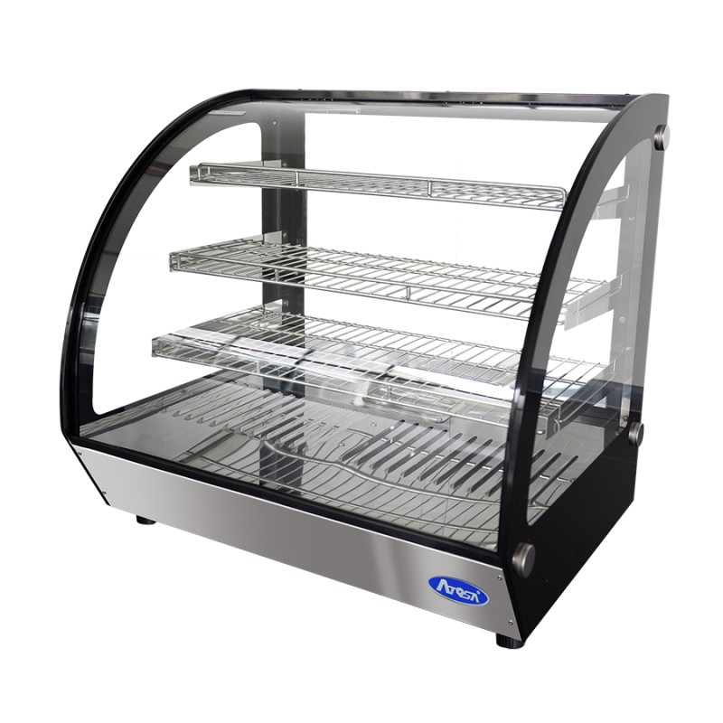 Vitrina Caliente Cristal Curvado De 100L 700×580×678MM 30~90℃ Vitrina Caliente Cristal Curvado De 100L 700×580×678MM 30~90℃