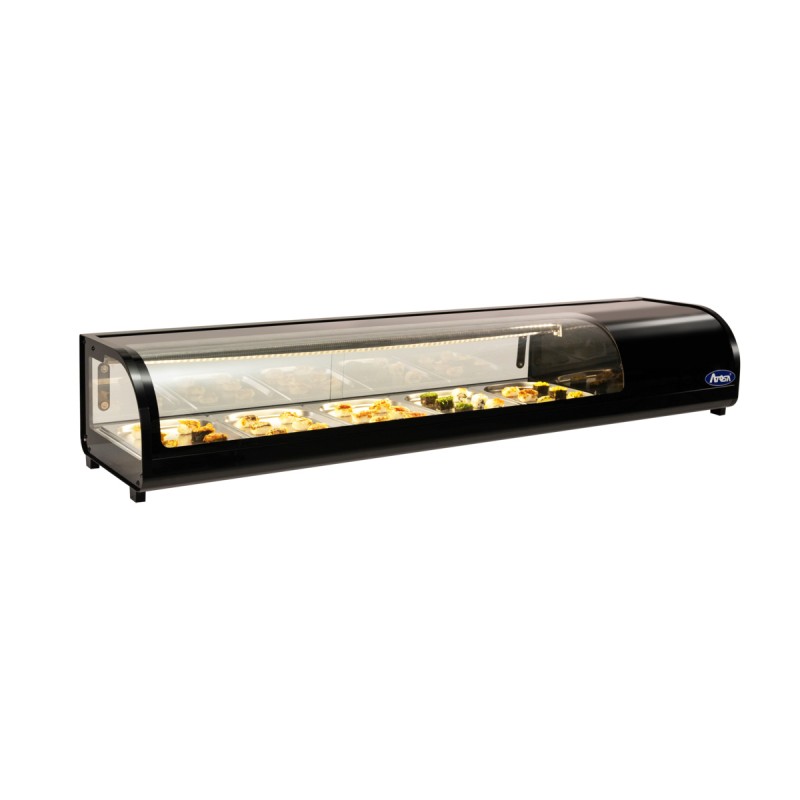 Vitrina Refrigerada Para Sushi 1800X430X310MM 93L 5XGN1/2(20MM) +2°/+8°C