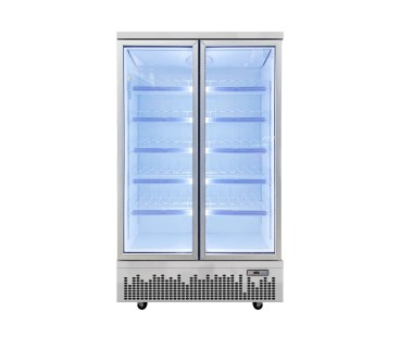 Vitrina Refrigerada Doble Puerta Ventilada 1000L, 2℃ ~ 8℃, 1260*680*2120MM