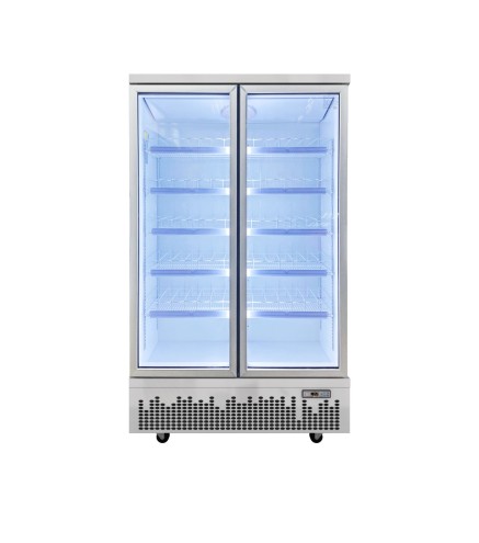 Vitrina Refrigerada Doble Puerta Ventilada 1000L, 2℃ ~ 8℃, 1260*680*2120MM