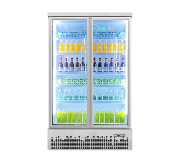 Vitrina Refrigerada Doble Puerta Ventilada 1000L, 2℃ ~ 8℃, 1260*680*2120MM