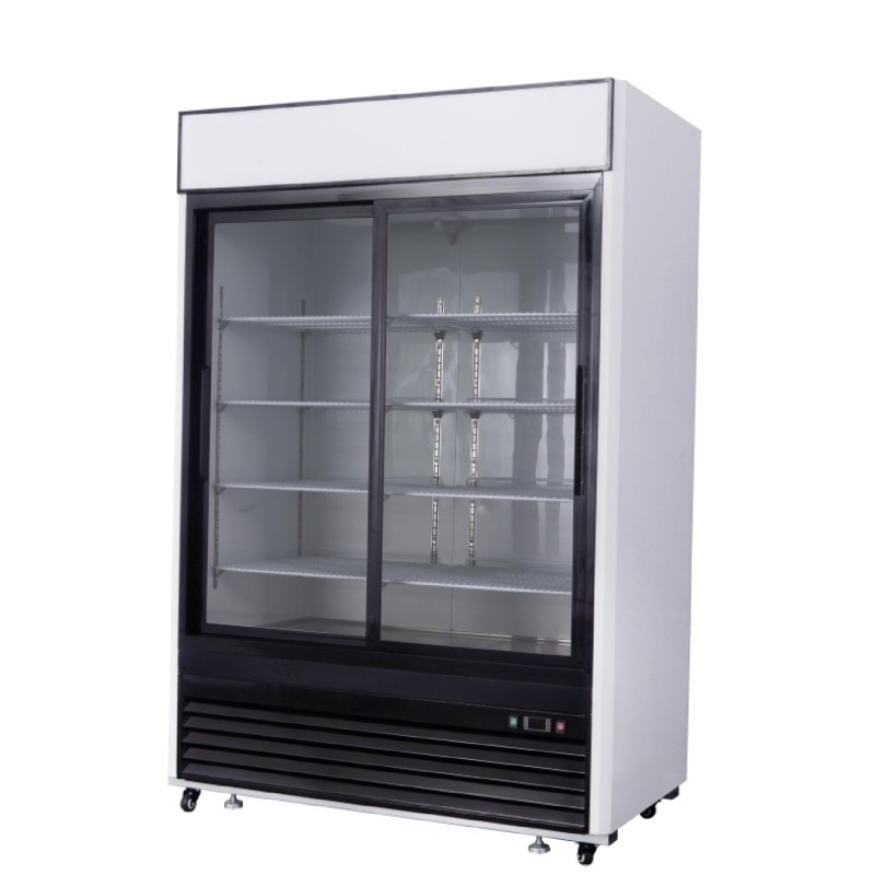 Vitrina Refrigerada Vertical De Doble Puerta Corredera 1270L, 1℃~8℃, 1382X755X2135MM Vitrina Refrigerada Vertical De Doble Puerta Corredera 1270L, 1℃~8℃, 1382X755X2135MM