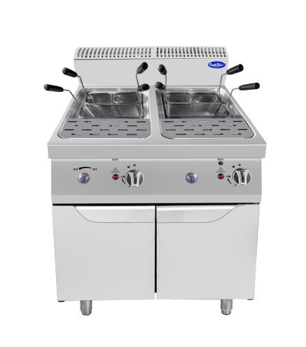 Cocedor De Pasta A Gas Natural De 2 Cubas 25L+25L Serie 700 - 800X700X1085MM