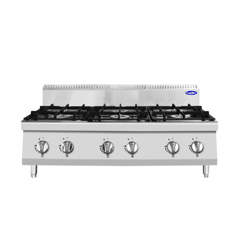 Cocina Industrial a Gas Sobremesa 6 Quemadores 120x70x54.7CM 31.5Kw