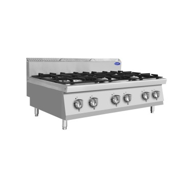 Fogón De Gas Natural De Sobremesa Con 6 Quemadores Serie 700 - 1200X700X547Mm 31.5Kw - 3X3,5Kw + 3X7Kw