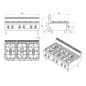 Cocina Industrial a Gas Sobremesa 6 Quemadores 120x70x54.7CM 31.5Kw