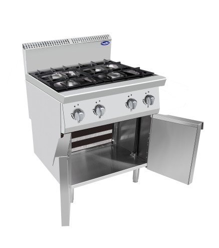 Fogón De Gas Natural  Con 2 Quemadores Serie 700 - 800X700X1085Mm 28Kw - 4X7Kw