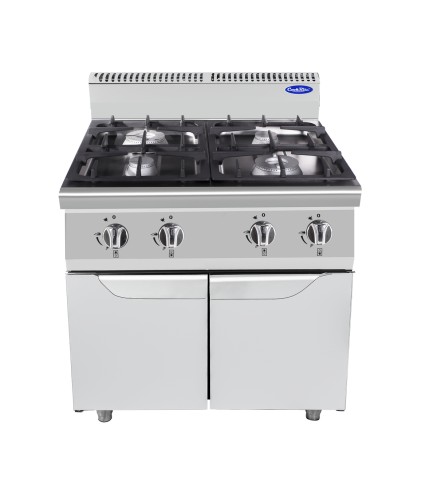 Cocina de Gas Industrial con 4 Quemadores 21kW 80x70x108.5CM
